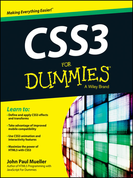 Title details for CSS3 For Dummies by John Paul Mueller - Available